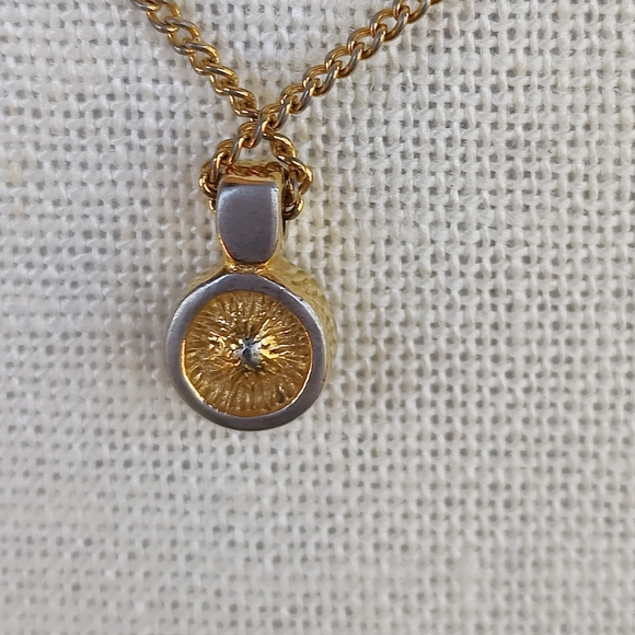 Vintage Christian Dior solitaire Swarovski crystal pendant necklace - Picture 10 of 14